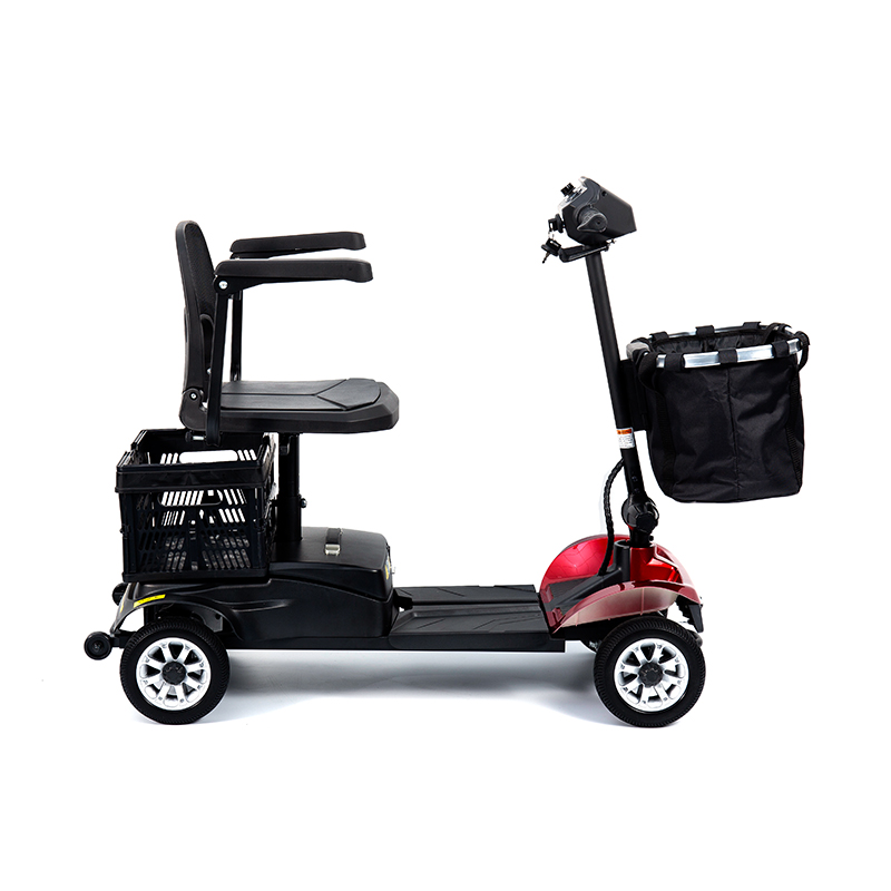 Scooter de mobilité léger à 4 roues YL-02 pour personnes âgées, doté d'un siège pivotant à 360°