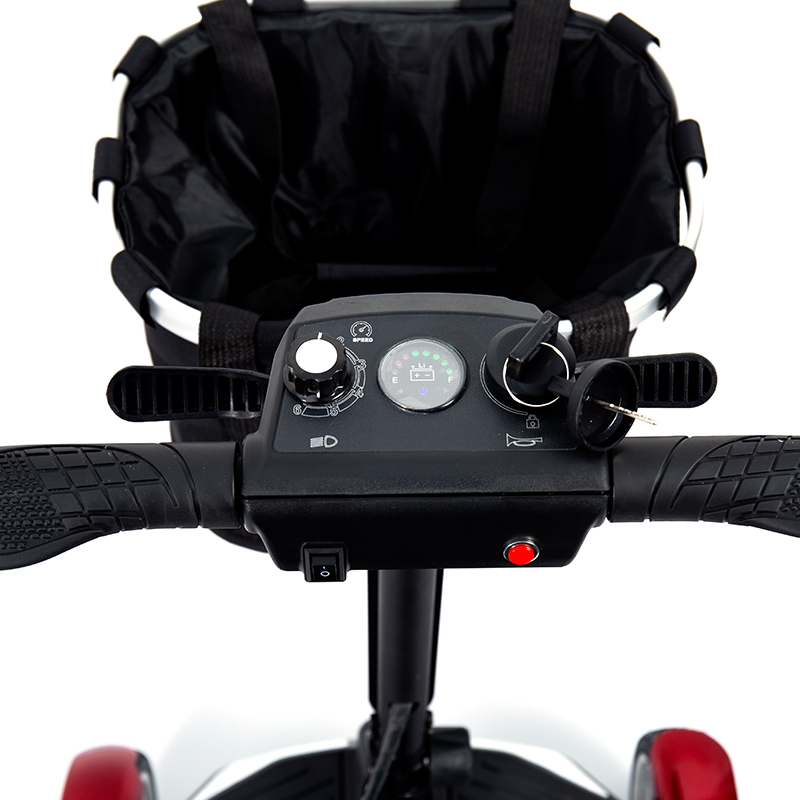 Scooter électrique touristique YL-211 à 4 roues pour personnes âgées avec phare LED, panier